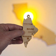 Load image into Gallery viewer, Ornament - CUSTOM - Maine State with Cities