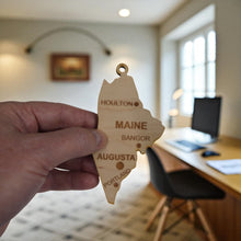 Load image into Gallery viewer, Ornament - CUSTOM - Maine State with Cities