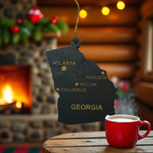 Load image into Gallery viewer, Ornament - CUSTOM - Georgia State with Cities