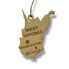Load image into Gallery viewer, Ornament - CUSTOM - West Virginia State with Cities