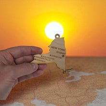 Load image into Gallery viewer, Ornament - CUSTOM - New York State with Cities