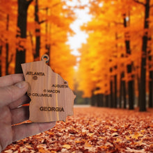 Load image into Gallery viewer, Ornament - CUSTOM - Georgia State with Cities