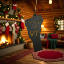 Load image into Gallery viewer, Ornament - CUSTOM - Vermont State with Cities
