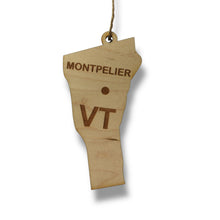 Load image into Gallery viewer, Ornament - CUSTOM - Vermont State with Cities