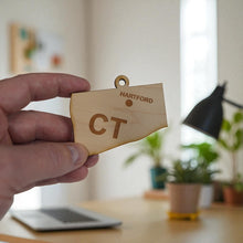 Load image into Gallery viewer, Ornament - CUSTOM - Connecticut State with Cities