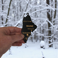 Load image into Gallery viewer, Ornament - CUSTOM - Maine State with Cities