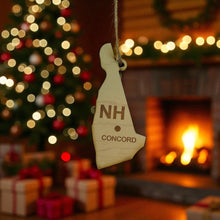 Load image into Gallery viewer, Ornament - CUSTOM - New Hampshire State with Cities