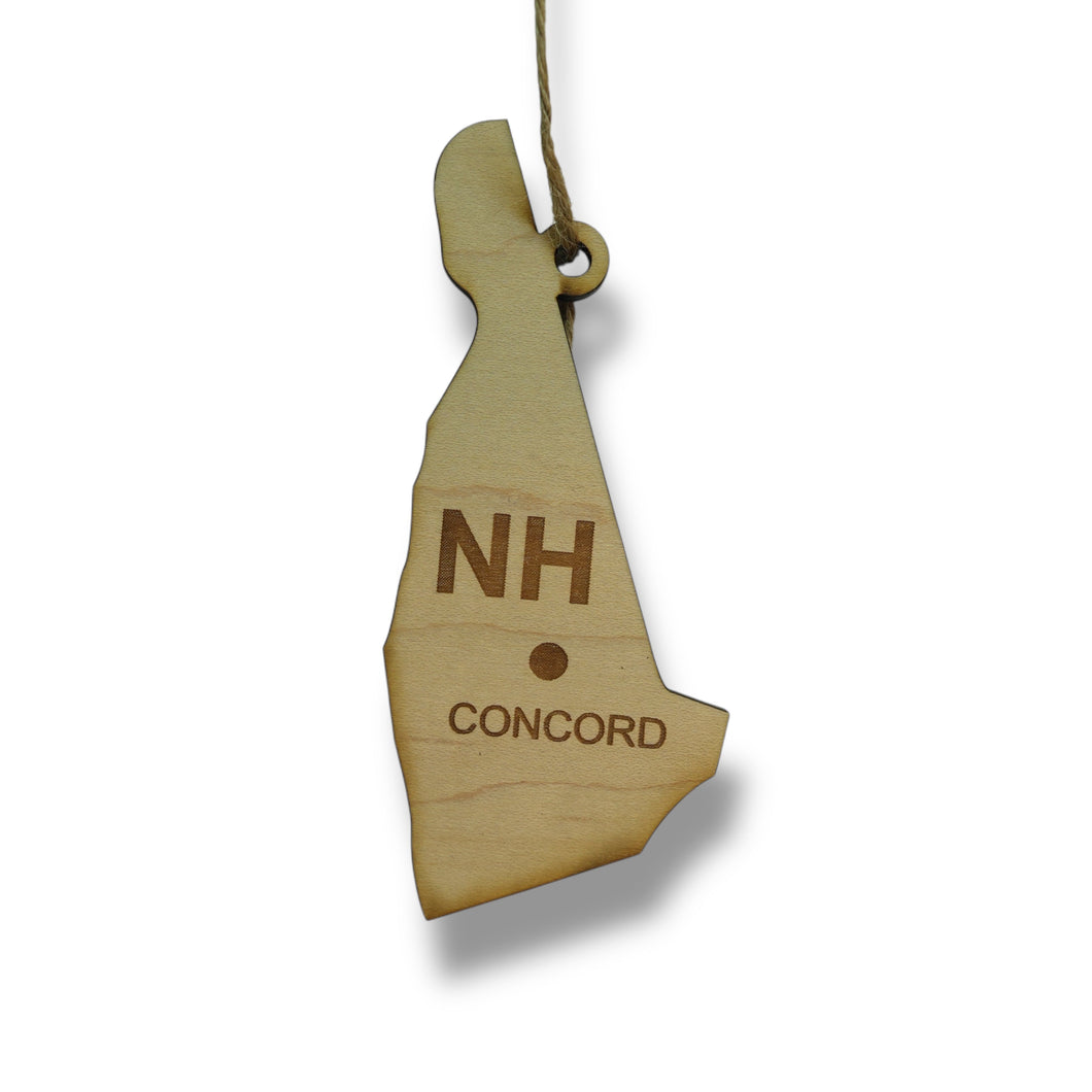 Ornament - CUSTOM - New Hampshire State with Cities