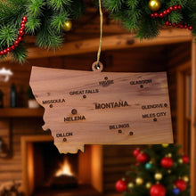 Load image into Gallery viewer, Ornament - CUSTOM - Montana State with Cities