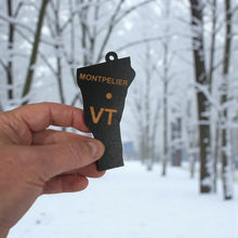 Load image into Gallery viewer, Ornament - CUSTOM - Vermont State with Cities