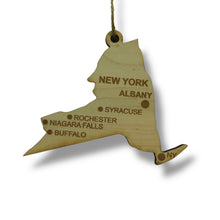 Load image into Gallery viewer, Ornament - CUSTOM - New York State with Cities