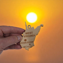 Load image into Gallery viewer, Ornament - CUSTOM - West Virginia State with Cities