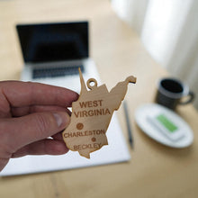 Load image into Gallery viewer, Ornament - CUSTOM - West Virginia State with Cities