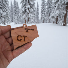 Load image into Gallery viewer, Ornament - CUSTOM - Connecticut State with Cities