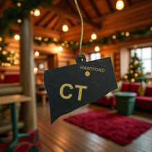 Load image into Gallery viewer, Ornament - CUSTOM - Connecticut State with Cities