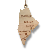 Load image into Gallery viewer, Ornament - CUSTOM - Maine State with Cities