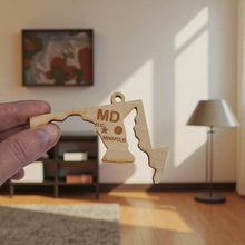 Load image into Gallery viewer, Ornament - CUSTOM - Maryland State State with Cities