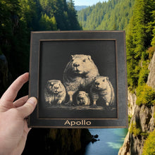Load image into Gallery viewer, Framed Art - PERSONALIZED - CUSTOM - Beaver Family