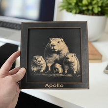 Load image into Gallery viewer, Framed Art - PERSONALIZED - CUSTOM - Beaver Family