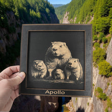 Load image into Gallery viewer, Framed Art - PERSONALIZED - CUSTOM - Beaver Family