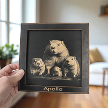 Load image into Gallery viewer, Framed Art - PERSONALIZED - CUSTOM - Beaver Family