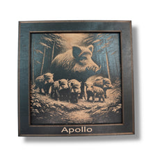 Load image into Gallery viewer, Framed Art - PERSONALIZED - CUSTOM - Wild Boar Family