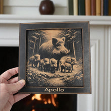 Load image into Gallery viewer, Framed Art - PERSONALIZED - CUSTOM - Wild Boar Family
