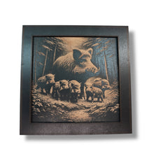 Load image into Gallery viewer, Framed Art - CUSTOM - Wild Boar Family