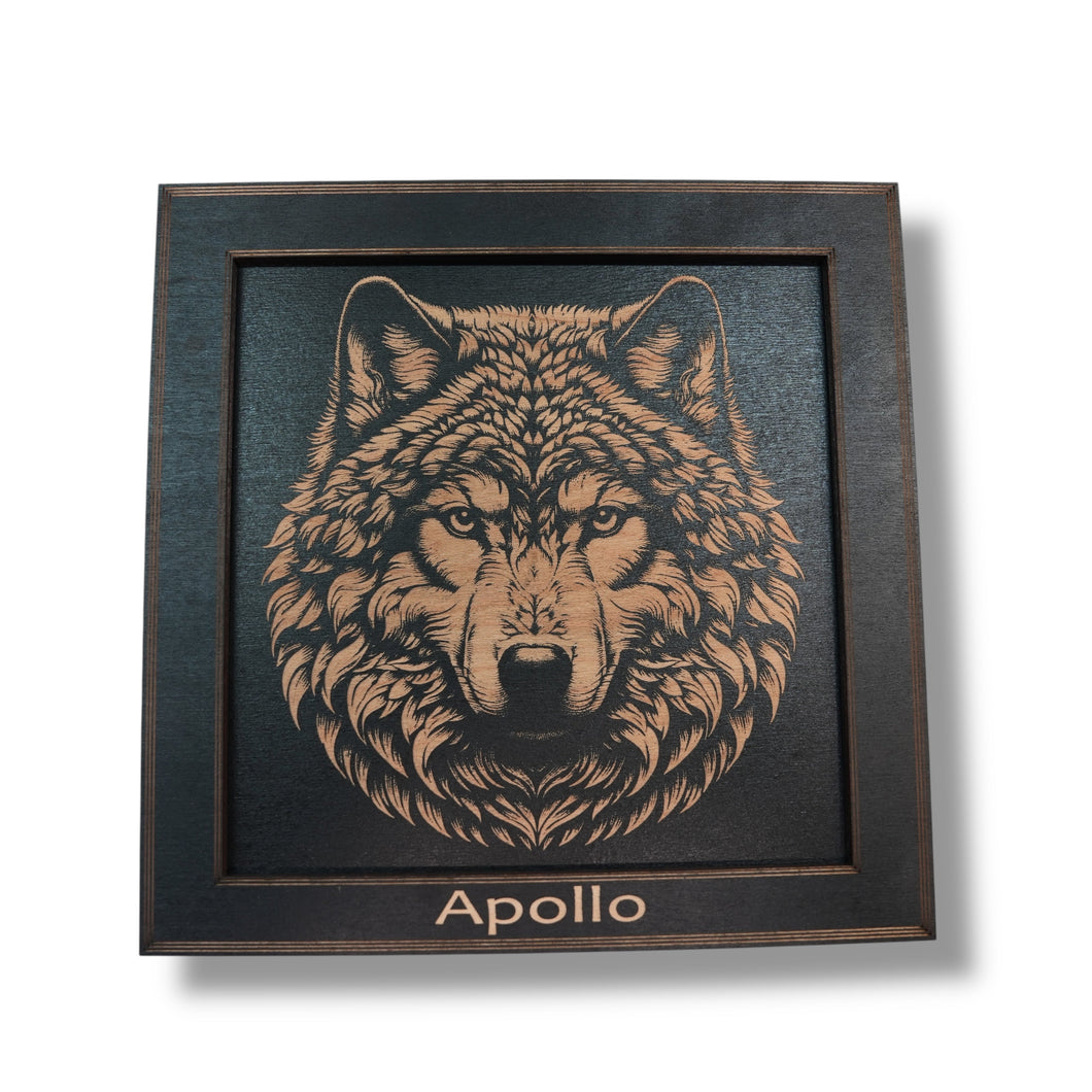 Framed Art - PERSONALIZED - CUSTOM - Wolf