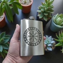Load image into Gallery viewer, 8oz Aegishjalmur Stainless Steel Flask
