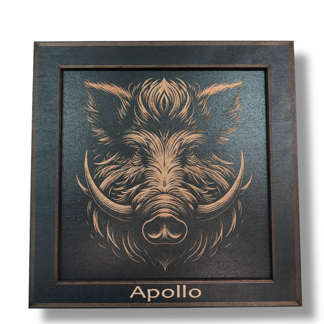 Framed Art - PERSONALIZED - CUSTOM - Wild Boar