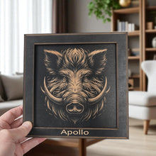 Load image into Gallery viewer, Framed Art - PERSONALIZED - CUSTOM - Wild Boar