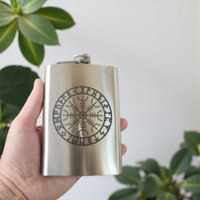 Load image into Gallery viewer, 8oz Aegishjalmur Stainless Steel Flask