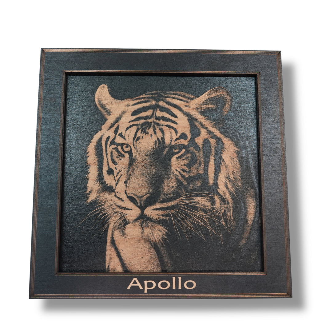 Framed Art - PERSONALIZED - CUSTOM - Tiger