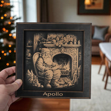 Load image into Gallery viewer, Framed Art - PERSONALIZED - CUSTOM - Santa Fireplace