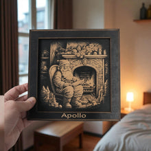 Load image into Gallery viewer, Framed Art - PERSONALIZED - CUSTOM - Santa Fireplace