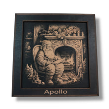 Load image into Gallery viewer, Framed Art - PERSONALIZED - CUSTOM - Santa Fireplace