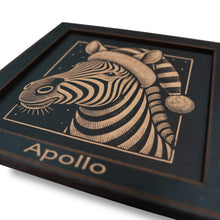 Load image into Gallery viewer, Framed Art - PERSONALIZED - CUSTOM - Zebra with Santa Hat