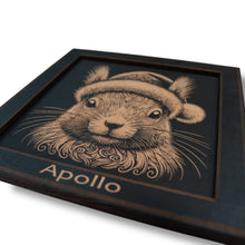 Load image into Gallery viewer, Framed Art - PERSONALIZED - CUSTOM - Squirrel with Santa Hat