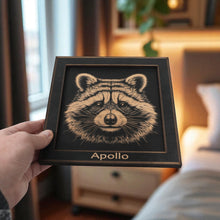 Load image into Gallery viewer, Framed Art - PERSONALIZED - CUSTOM - Raccoon