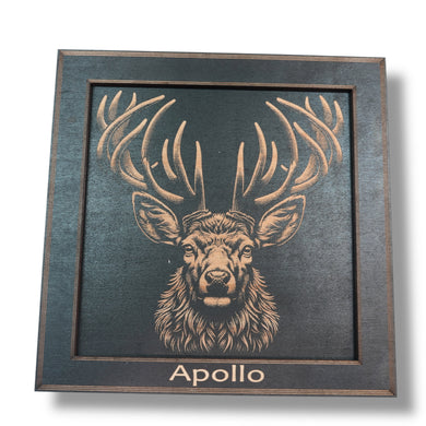 Framed Art - PERSONALIZED - CUSTOM - Stag