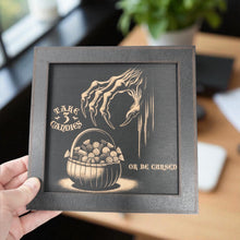 Load image into Gallery viewer, Framed Art - CUSTOM - Take 3 candies or be cursed - Halloween