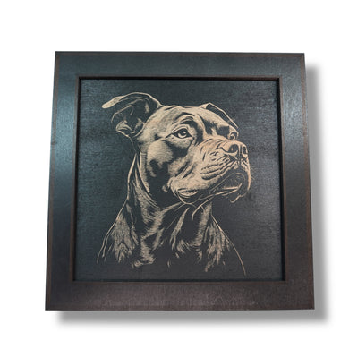 Framed Art - CUSTOM - Pit Bull - Dog