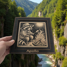 Load image into Gallery viewer, Framed Art - PERSONALIZED - CUSTOM - Raccoon Campfire