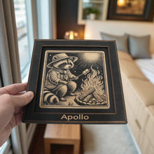Load image into Gallery viewer, Framed Art - PERSONALIZED - CUSTOM - Raccoon Campfire