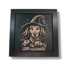 Load image into Gallery viewer, Framed Art - CUSTOM - Happy Halloween Dog