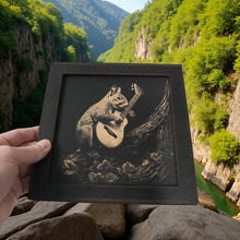Load image into Gallery viewer, Framed Art - CUSTOM - Guitar Squirrel