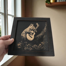Load image into Gallery viewer, Framed Art - CUSTOM - Guitar Squirrel