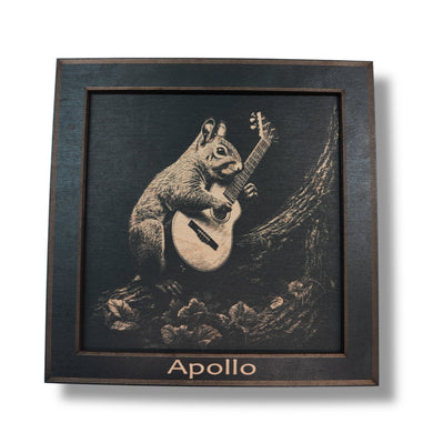 Framed Art - PERSONALIZED - CUSTOM - Guitar Squirrel