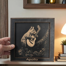 Load image into Gallery viewer, Framed Art - PERSONALIZED - CUSTOM - Guitar Squirrel